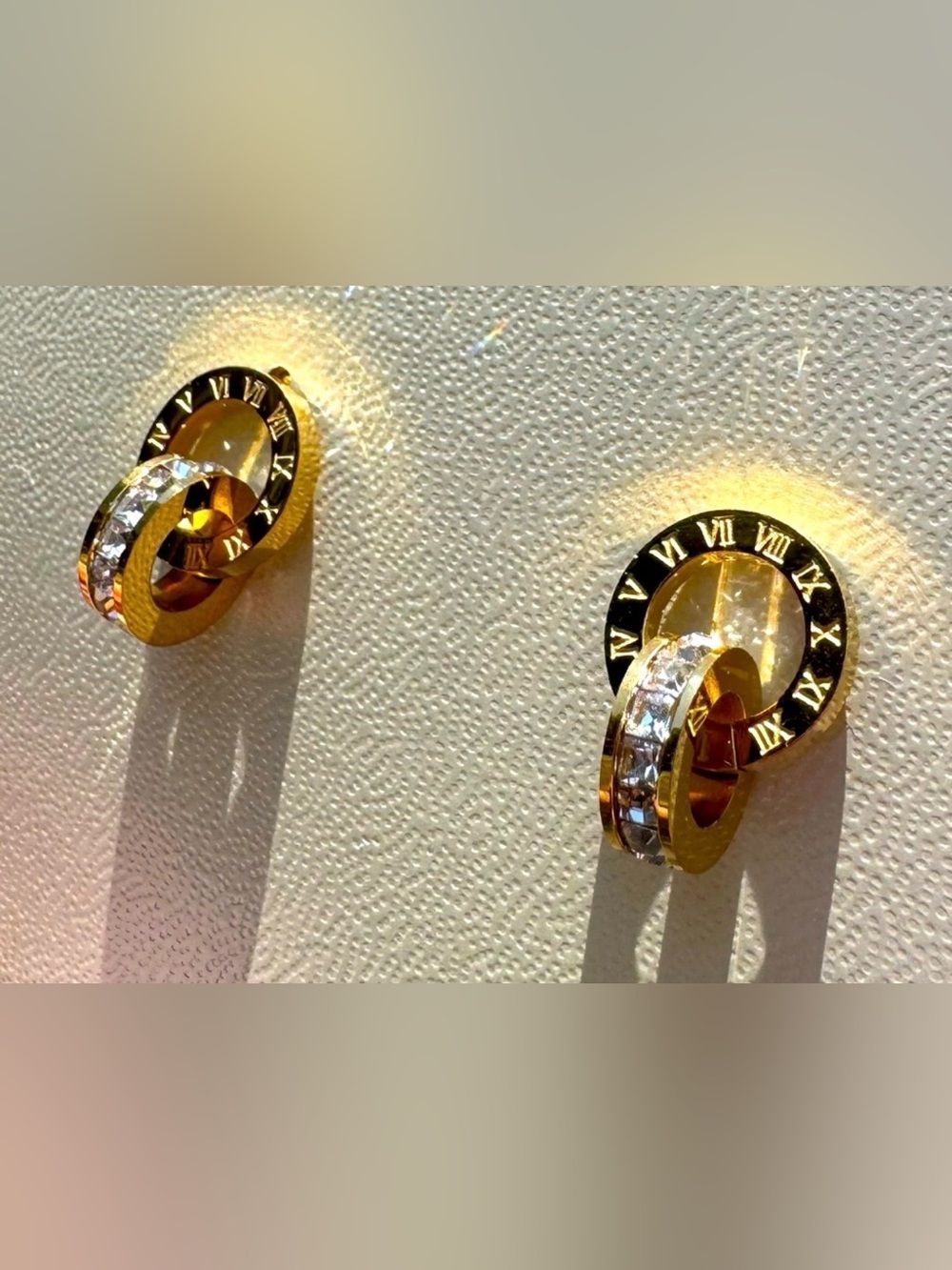 Roman Numeral Stainless Steel Earrings